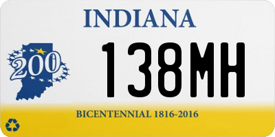 IN license plate 138MH