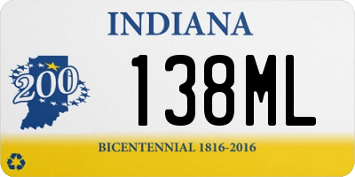 IN license plate 138ML