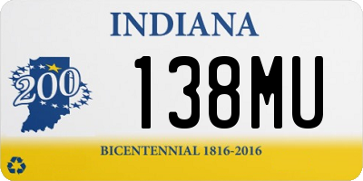 IN license plate 138MU