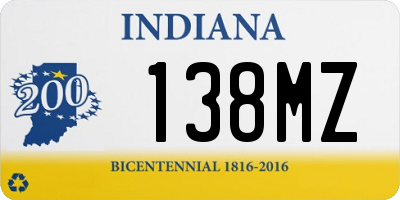 IN license plate 138MZ