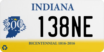 IN license plate 138NE