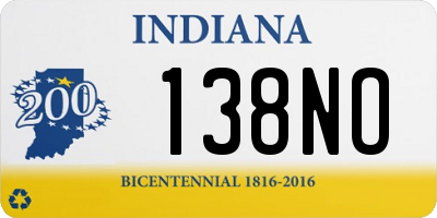 IN license plate 138NO