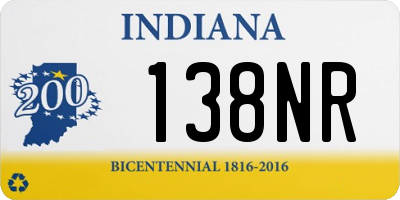 IN license plate 138NR