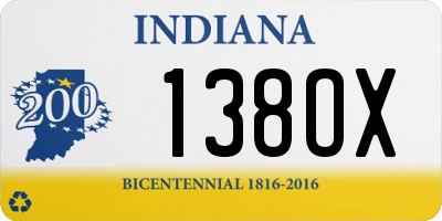 IN license plate 138OX