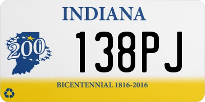 IN license plate 138PJ