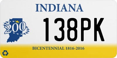 IN license plate 138PK