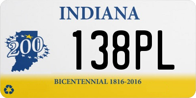 IN license plate 138PL