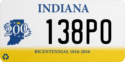 IN license plate 138PO