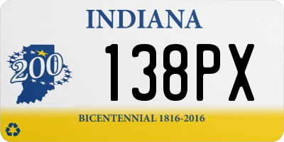 IN license plate 138PX