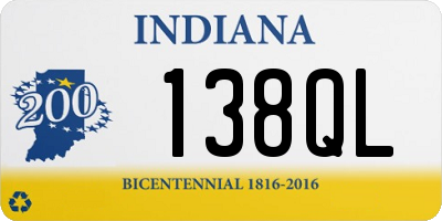 IN license plate 138QL