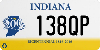 IN license plate 138QP