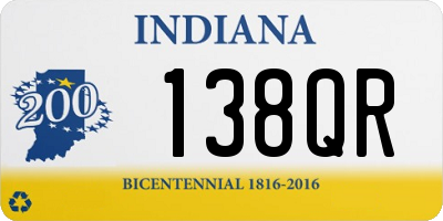 IN license plate 138QR