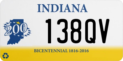 IN license plate 138QV