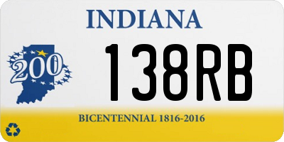 IN license plate 138RB