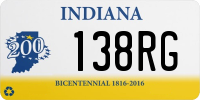 IN license plate 138RG