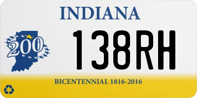 IN license plate 138RH