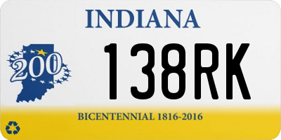 IN license plate 138RK