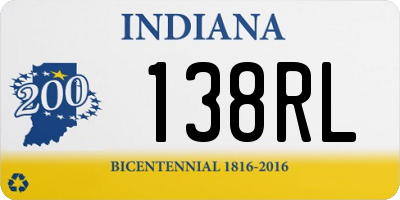 IN license plate 138RL
