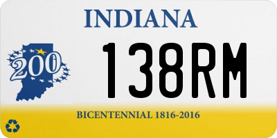 IN license plate 138RM