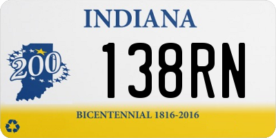 IN license plate 138RN