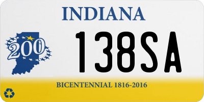 IN license plate 138SA