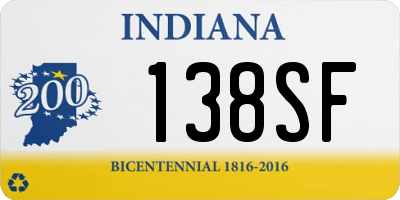 IN license plate 138SF