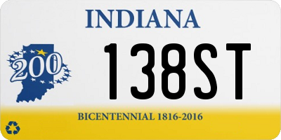 IN license plate 138ST