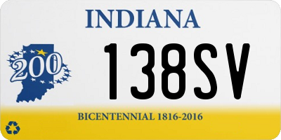 IN license plate 138SV