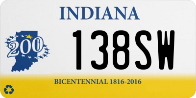 IN license plate 138SW