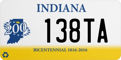 IN license plate 138TA