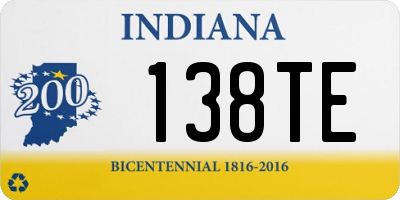 IN license plate 138TE