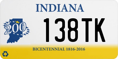 IN license plate 138TK