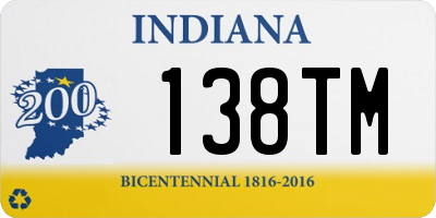 IN license plate 138TM