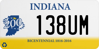 IN license plate 138UM