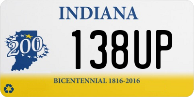 IN license plate 138UP