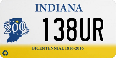 IN license plate 138UR