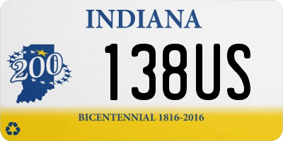 IN license plate 138US