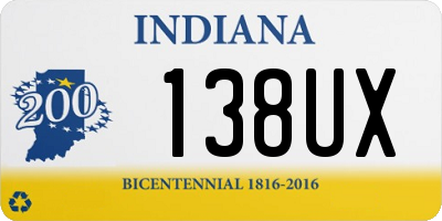 IN license plate 138UX