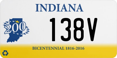 IN license plate 138V