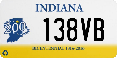 IN license plate 138VB