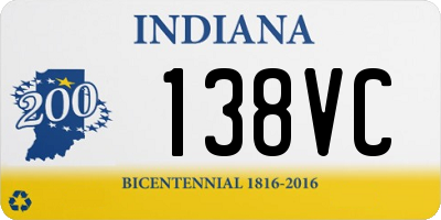 IN license plate 138VC