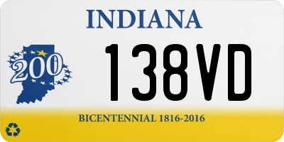 IN license plate 138VD