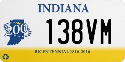 IN license plate 138VM