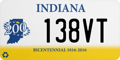IN license plate 138VT