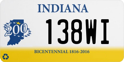 IN license plate 138WI