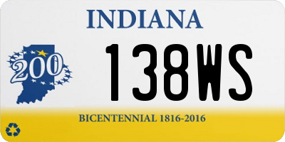 IN license plate 138WS