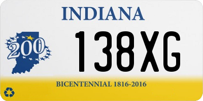 IN license plate 138XG