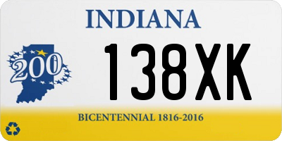 IN license plate 138XK