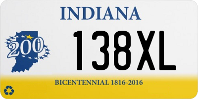 IN license plate 138XL