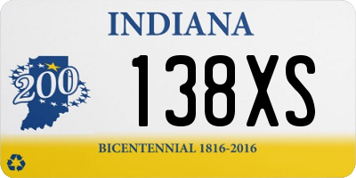 IN license plate 138XS